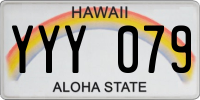HI license plate YYY079