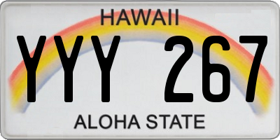 HI license plate YYY267