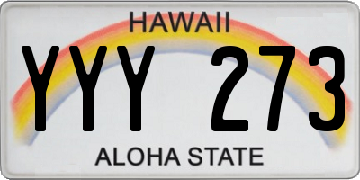 HI license plate YYY273