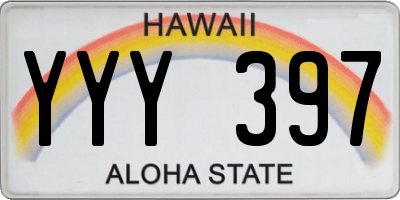HI license plate YYY397