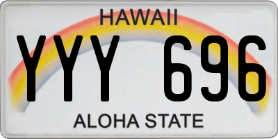 HI license plate YYY696
