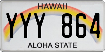 HI license plate YYY864