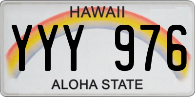 HI license plate YYY976