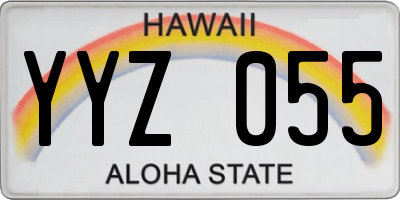 HI license plate YYZ055