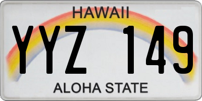 HI license plate YYZ149