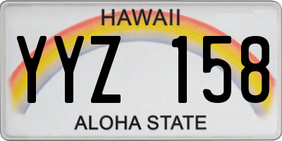 HI license plate YYZ158