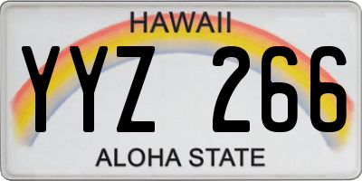 HI license plate YYZ266