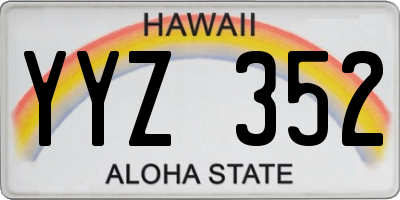 HI license plate YYZ352