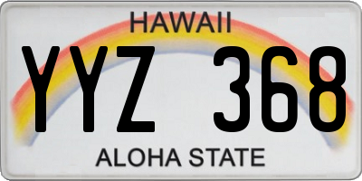HI license plate YYZ368