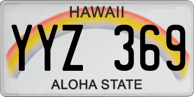 HI license plate YYZ369