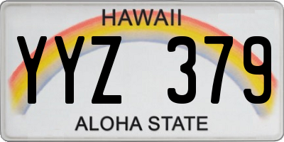 HI license plate YYZ379