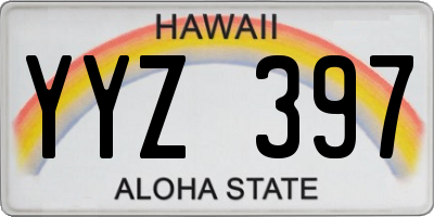HI license plate YYZ397