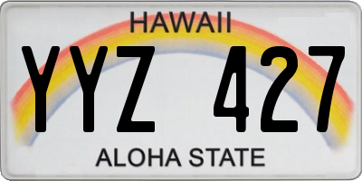 HI license plate YYZ427