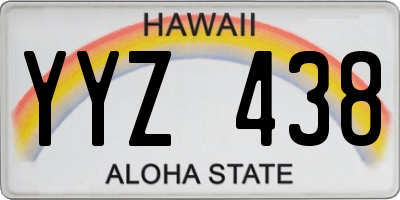 HI license plate YYZ438