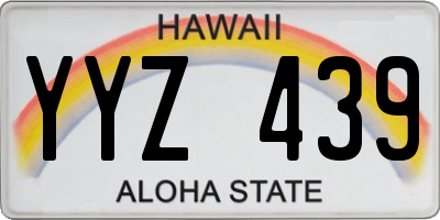 HI license plate YYZ439