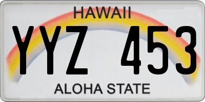 HI license plate YYZ453