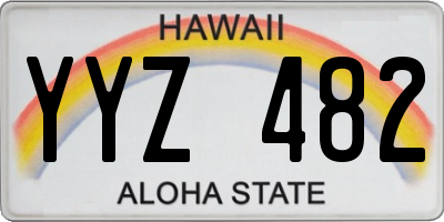 HI license plate YYZ482