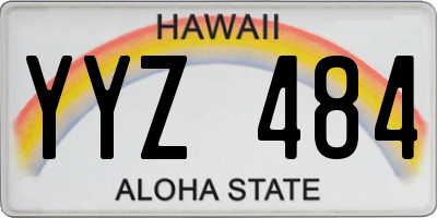 HI license plate YYZ484