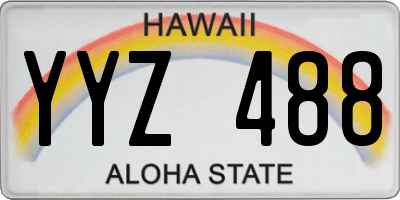 HI license plate YYZ488