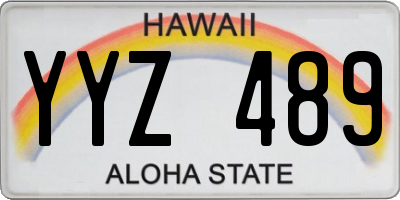 HI license plate YYZ489