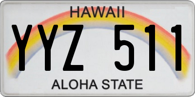 HI license plate YYZ511