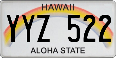 HI license plate YYZ522
