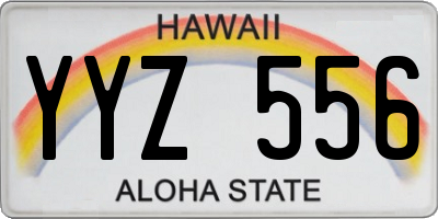 HI license plate YYZ556