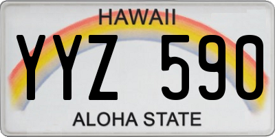 HI license plate YYZ590