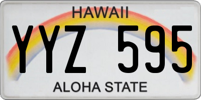 HI license plate YYZ595