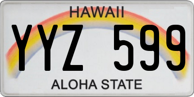HI license plate YYZ599