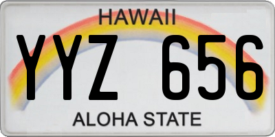 HI license plate YYZ656