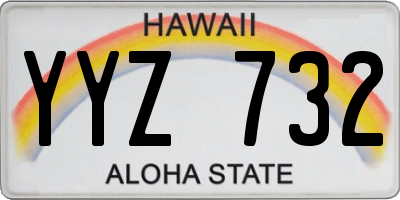 HI license plate YYZ732
