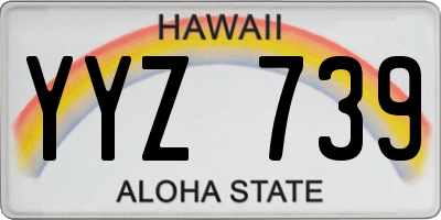 HI license plate YYZ739