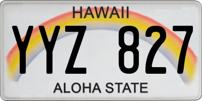 HI license plate YYZ827