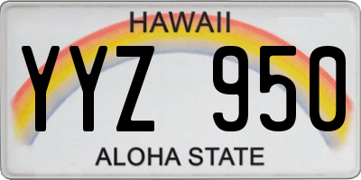 HI license plate YYZ950