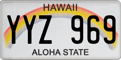 HI license plate YYZ969