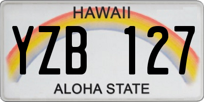 HI license plate YZB127