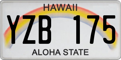 HI license plate YZB175