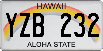 HI license plate YZB232