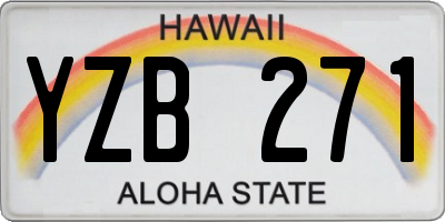 HI license plate YZB271