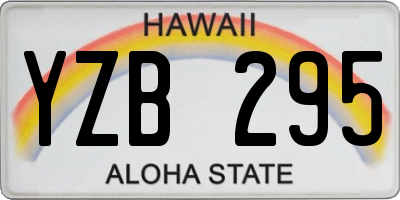 HI license plate YZB295