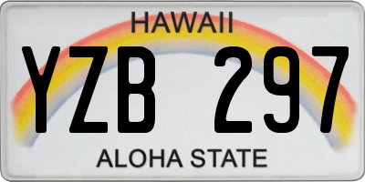 HI license plate YZB297