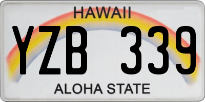 HI license plate YZB339
