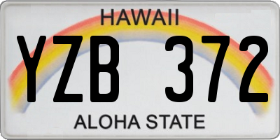 HI license plate YZB372