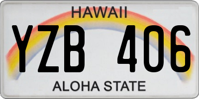 HI license plate YZB406