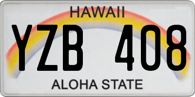 HI license plate YZB408