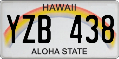 HI license plate YZB438