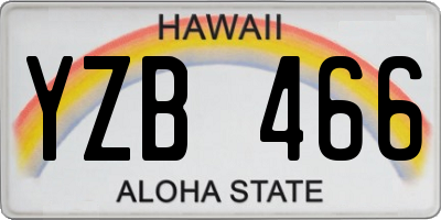 HI license plate YZB466