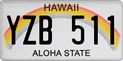 HI license plate YZB511