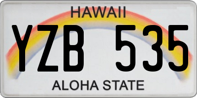 HI license plate YZB535